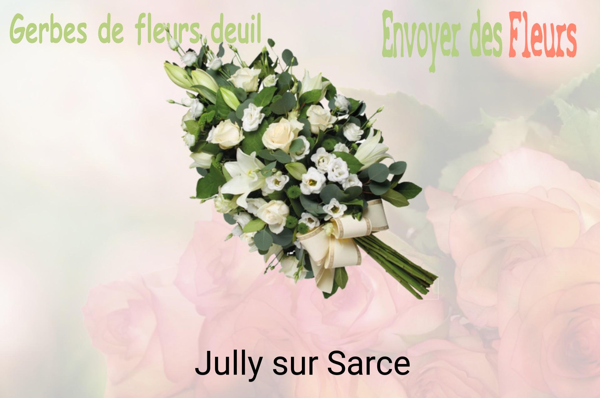Gerbe de fleurs de deuil livrée à Jully-sur-Sarce